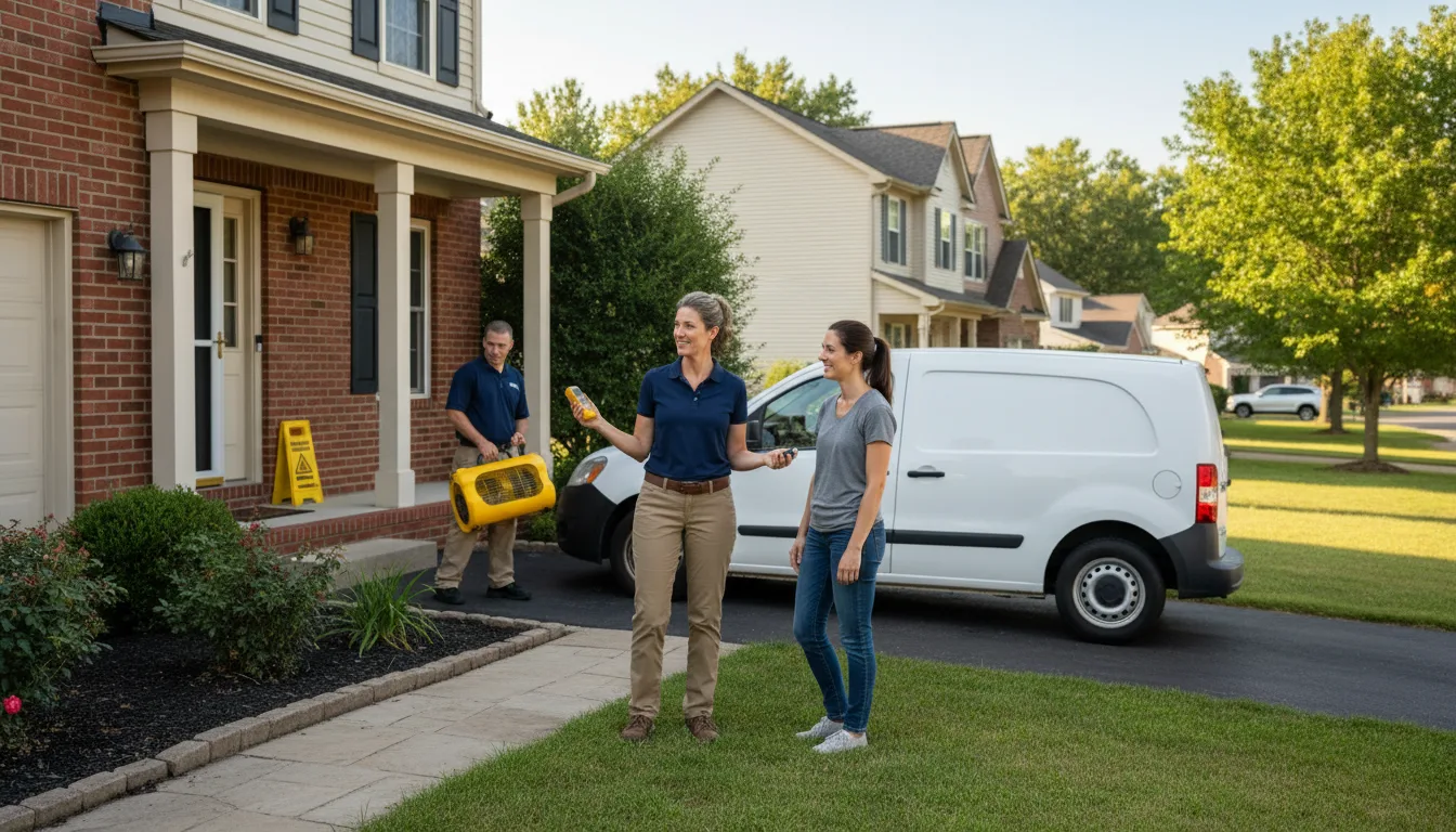 Residential water damage restoration in New Germantown, PA